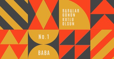 Bir numaralı baba orange modern-geometric-&-linear