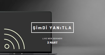 Web semineri yıldızı black modern-simple