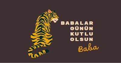 Babalar Günün Kutlu Olsun Baba brown whimsical-color-block