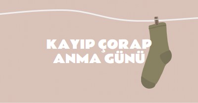 Kayıp Çorap Anma Günü brown whimsical-color-block