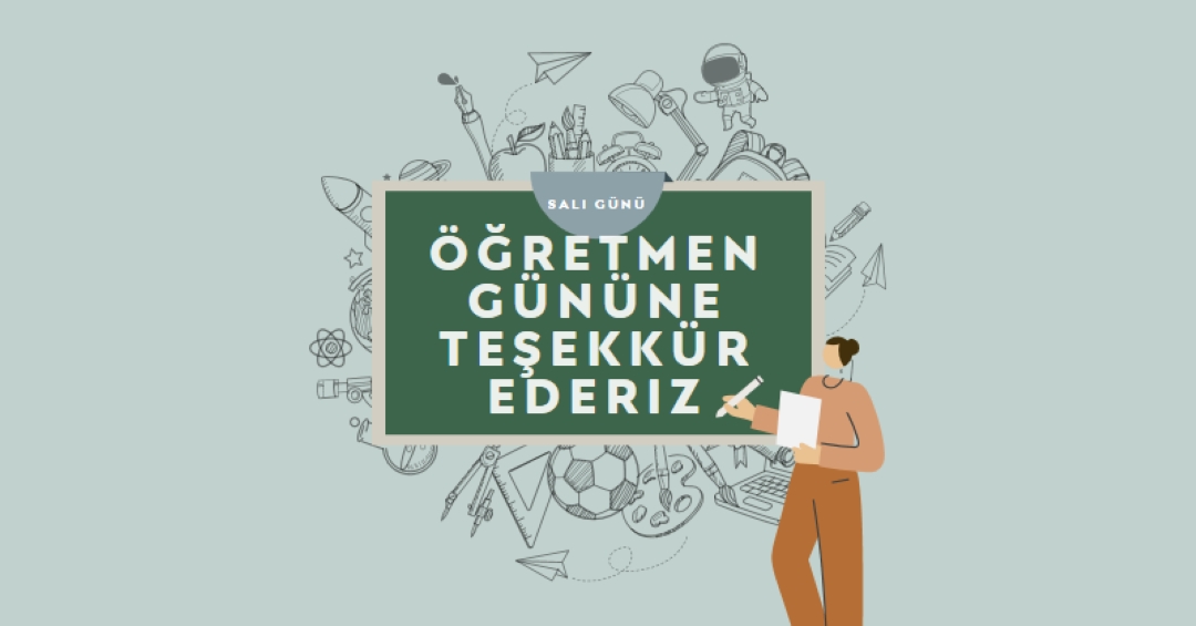 Öğretmenler için şükran green modern-color-block