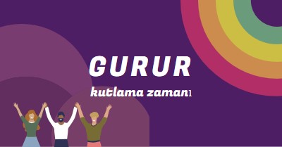 Gururu Kutlama purple modern-bold