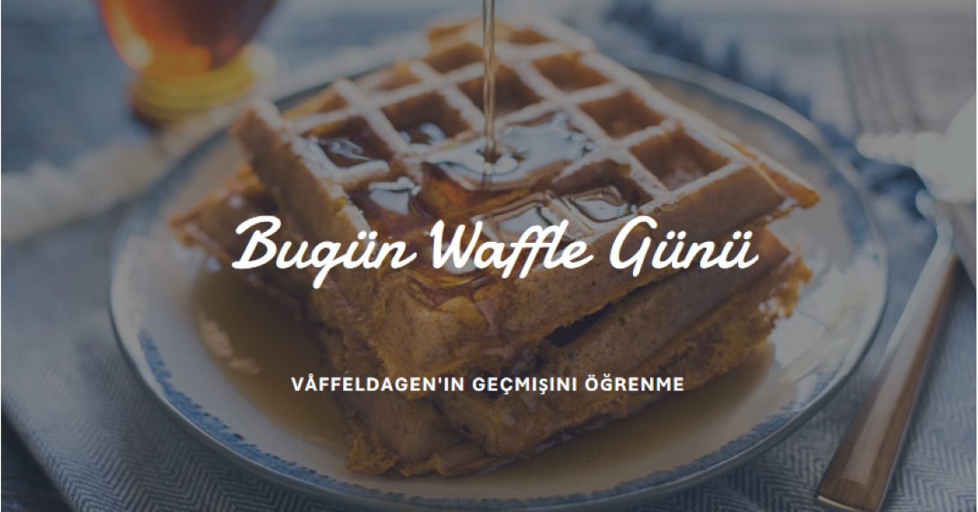 Bugün Waffle Günü blue modern-simple