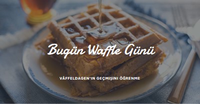 Bugün Waffle Günü blue modern-simple