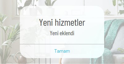 Hizmet bildirimi white modern-simple