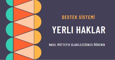 Yerli hakları destekleme blue modern-color-block