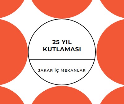 25 yılı kutluyor orange modern-geometric-&-linear