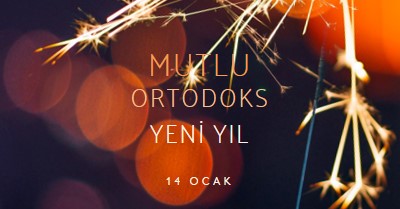 Ortodoks Yeni Yılınız Kutlu Olsun black modern-simple