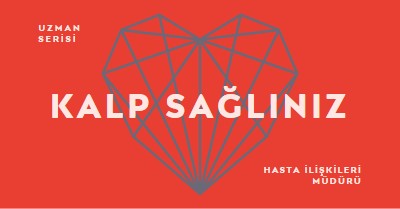 Kalp sağlığınız red modern-bold