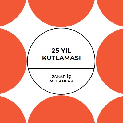 25 yılı kutluyor orange modern-geometric-&-linear