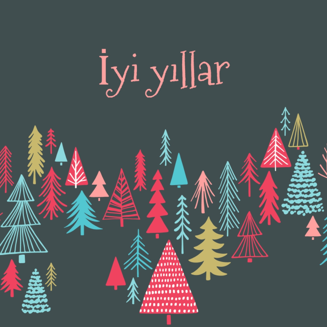 İyi yıllar green whimsical-line