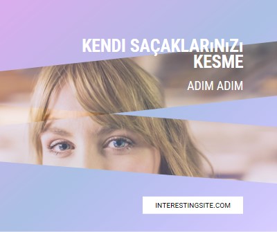 Kendi saçaklarınızı kesme purple modern-bold