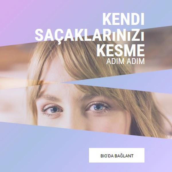 Kendi saçaklarınızı kesme purple modern-bold