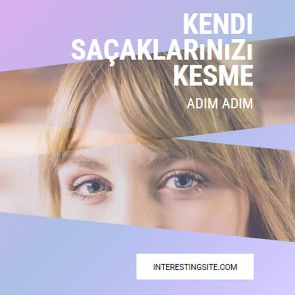 Kendi saçaklarınızı kesme purple modern-bold