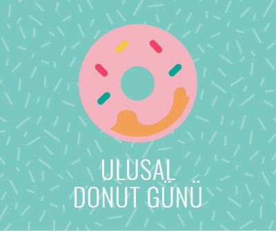 Yum bugün Ulusal Donut Günü blue modern-simple