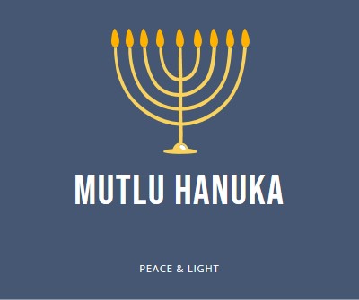 Hanuka Sameach blue modern-simple