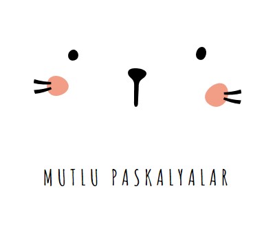 Paskalya'nız kutlu olsun tavşancık white whimsical-line