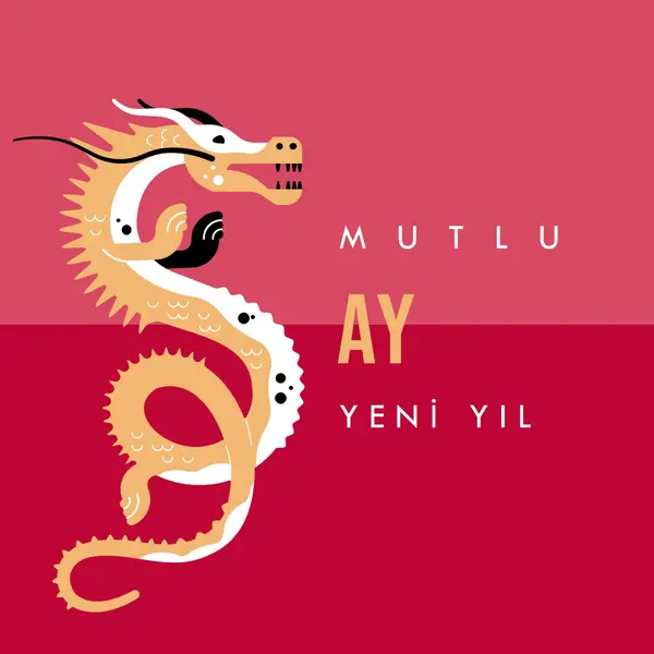 Ejderha Yılı red modern-bold