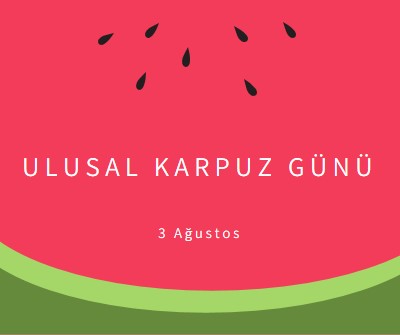 Ulusal Karpuz Günü pink modern-simple