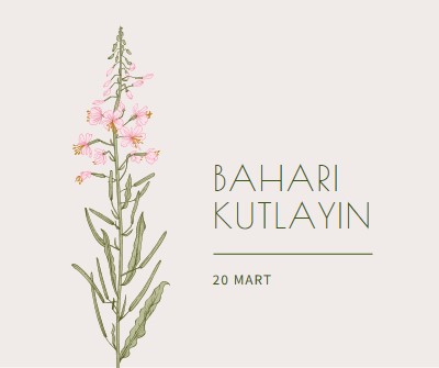 Baharı kutlayın white vintage-botanical