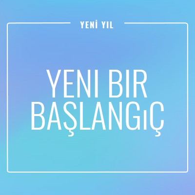 Yeni başlangıç blue modern-bold