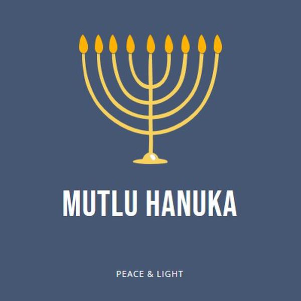 Hanuka Sameach blue modern-simple