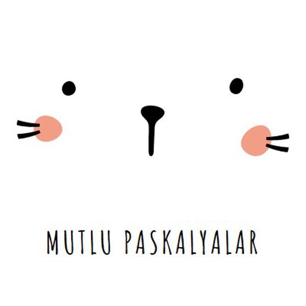 Paskalya'nız kutlu olsun tavşancık white whimsical-line