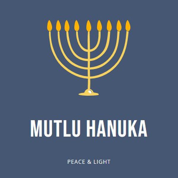 Hanuka Sameach blue modern-simple