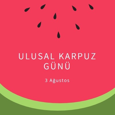 Ulusal Karpuz Günü pink modern-simple