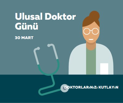 Ulusal Doktor Günü blue modern-color-block