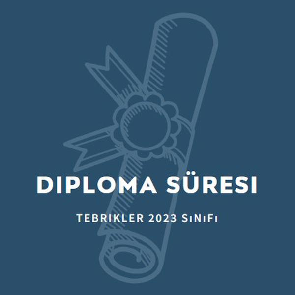 Diplomanız blue modern-simple