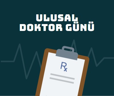 Bugün Ulusal Doktor Günü blue modern-simple