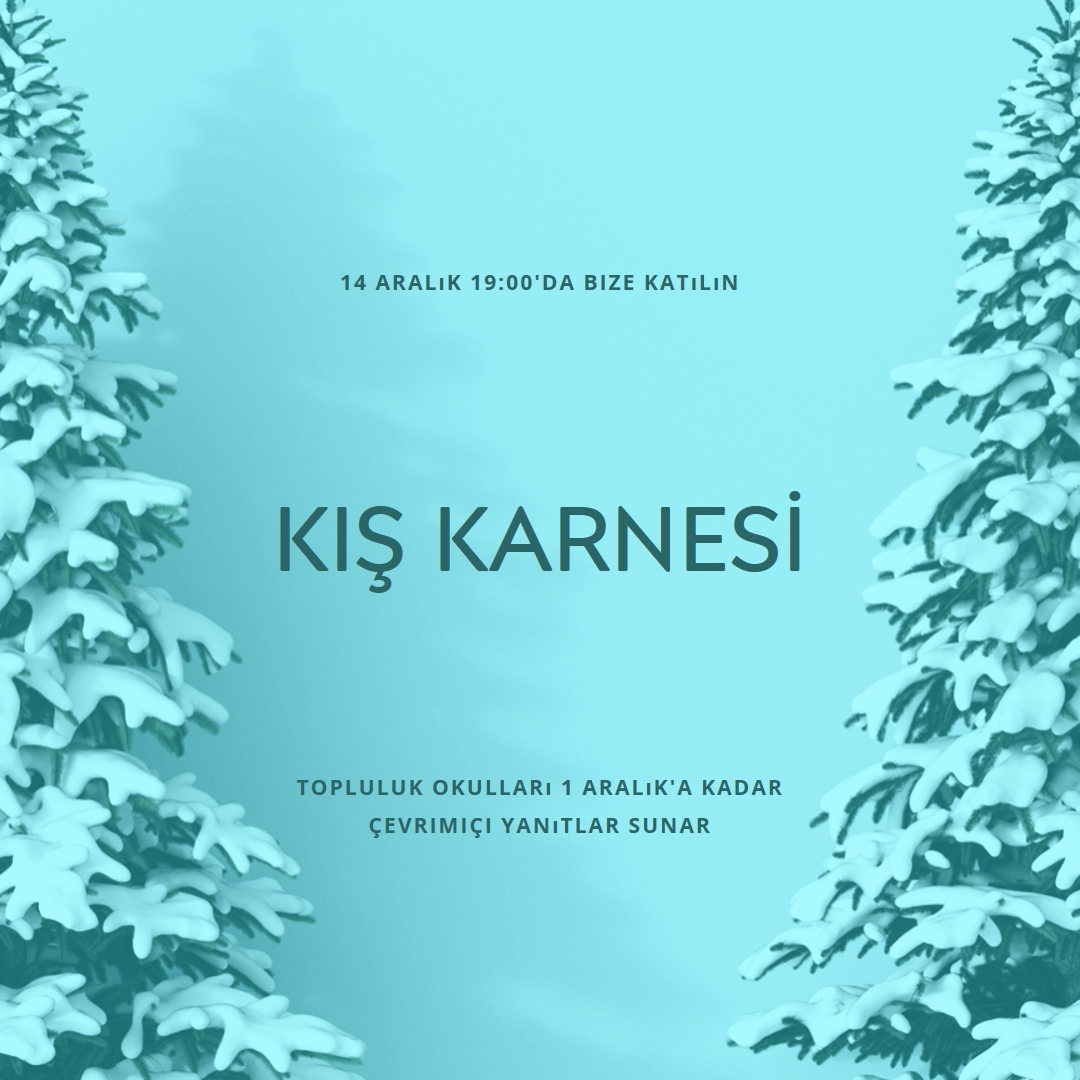 Kış harikalar diyarı blue modern-simple