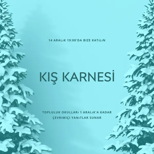 Kış harikalar diyarı blue modern-simple