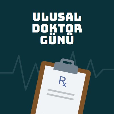 Bugün Ulusal Doktor Günü blue modern-simple