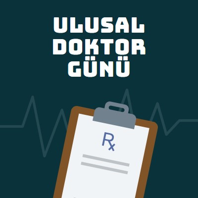 Bugün Ulusal Doktor Günü blue modern-simple