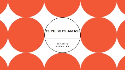 25 yılı kutluyor orange modern-geometric-&-linear