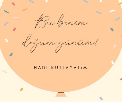 Doğum günümü kutlayalım. yellow whimsical-line