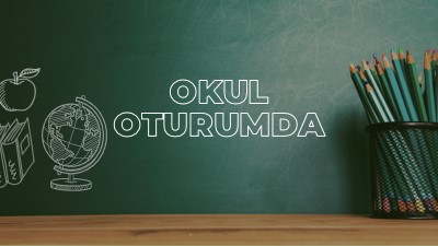 Okul oturumda green modern-simple