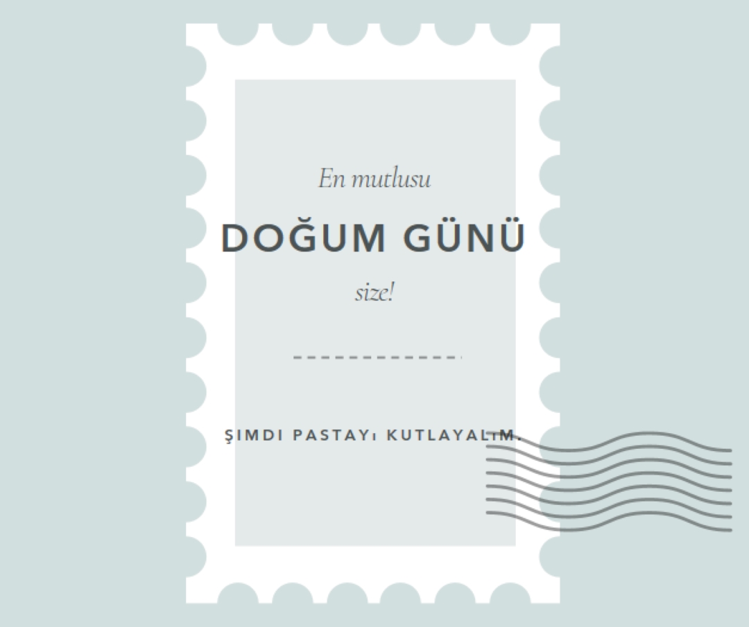 Harika bir doğum günü blue modern-simple