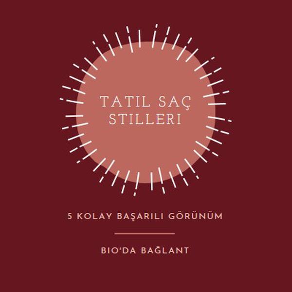 Tatil saç stilleri red organic-simple