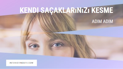 Kendi saçaklarınızı kesme purple modern-bold