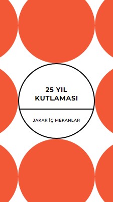 25 yılı kutluyor orange modern-geometric-&-linear