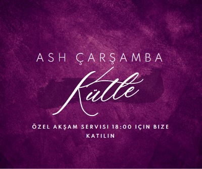 Ash Çarşamba Ayini purple modern-simple