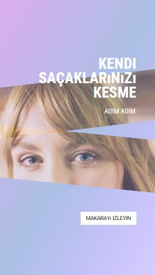 Kendi saçaklarınızı kesme purple modern-bold