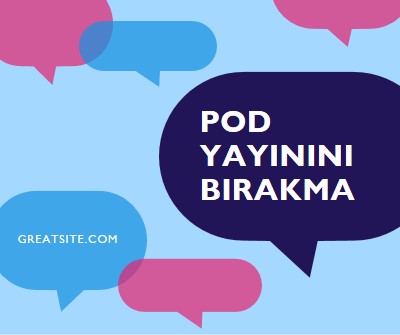 Pod yayını şimdi bırakılıyor blue modern-color-block