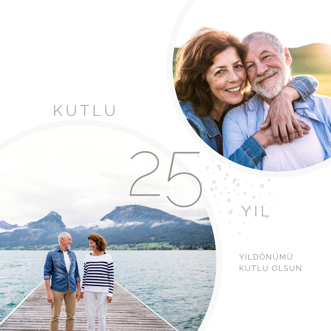 Gümüş kutlamalar white modern-simple