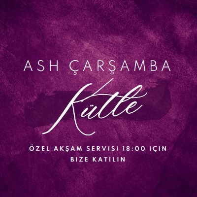 Ash Çarşamba Ayini purple modern-simple