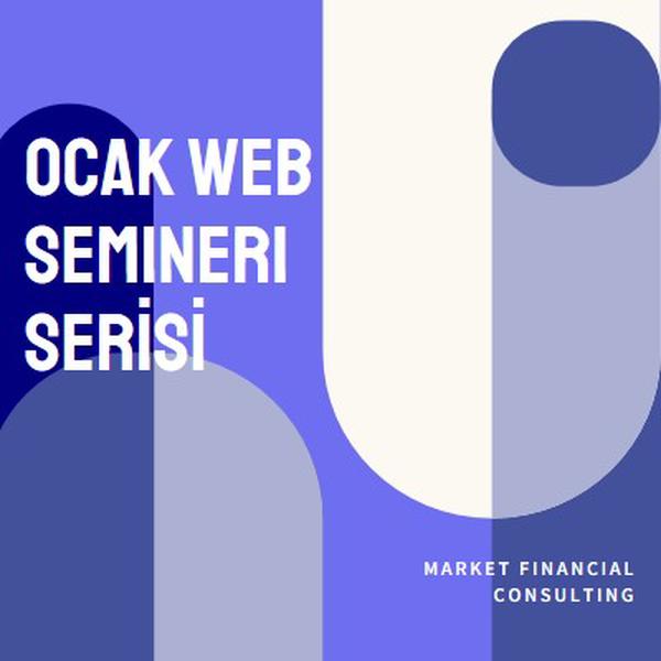 Ocak web semineri serisi blue modern-bold