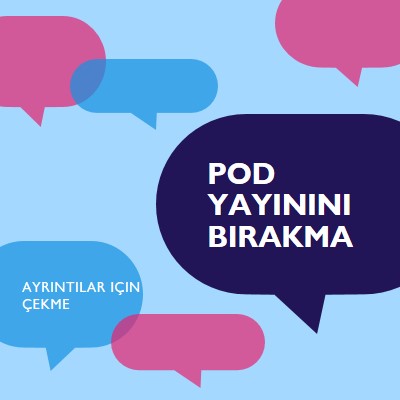 Pod yayını şimdi bırakılıyor blue modern-color-block